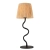 Lampa stołowa czarna metalowa z kloszem z rattanu 100958 z serii Wriggle - Endon Lighting