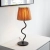 Lampa stołowa czarna metalowa z kloszem z rattanu 100958 z serii Wriggle - Endon Lighting