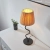 Lampa stołowa czarna metalowa z kloszem z rattanu 100958 z serii Wriggle - Endon Lighting