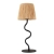 Lampa stołowa czarna metalowa z kloszem z rattanu 100958 z serii Wriggle - Endon Lighting