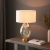 Lampa stołowa szklana szampańska z abażurem 101150 z serii ELIN DIMPLE - Endon Lighting