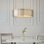 Lampa wisząca złota metalowa z tkaniną 56cm 101569 z serii Cordero - Endon Lighting