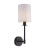 Kinkiet czarny metalowy z białym abażurem 101660 z serii Sancerre - Endon Lighting