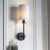 Kinkiet czarny metalowy z białym abażurem 101660 z serii Sancerre - Endon Lighting
