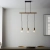 Lampa wisząca drewniana z czarnymi detalami 3-punktowa 101678 z serii Sven - Endon Lighting