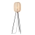 Lampa podłogowa czarna z drewnianym kloszem 132cm 101687 z serii Zaire - Endon Lighting