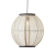 Lampa wisząca okrągła z drewna i tkaniny 47cm 101688 z serii Zaire - Endon Lighting