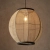 Lampa wisząca okrągła z drewna i tkaniny 47cm 101688 z serii Zaire - Endon Lighting