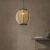 Lampa wisząca okrągła z drewna i tkaniny 47cm 101688 z serii Zaire - Endon Lighting