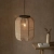 Lampa wisząca czarna z drewnem i ażurowym kloszem 101689 z serii Zaire - Endon Lighting