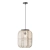 Lampa wisząca czarna z drewnem i ażurowym kloszem 101689 z serii Zaire - Endon Lighting