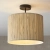 Plafon sufitowy okrągły z naturalnym abażurem 101695 z serii LONGSHORE - Endon Lighting