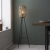 Lampa podłogowa drewniana czarna na trójnogu 101774 z serii Mathias - Endon Lighting