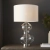 Lampa stołowa szklana z białym abażurem 102676 z serii KELDA - Endon Lighting