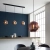 Lampa wisząca 3-punktowa miedziana szklana 102929 z serii Boli - Endon Lighting