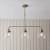 Lampa wisząca mosiężna 3-punktowa z kloszami 103014 z serii Hansen - Endon Lighting