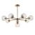Lampa wisząca mosiężna 8-punktowa ze szklanymi kloszami 103172 z serii Allegra - Endon Lighting