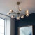 Lampa wisząca mosiężna 8-punktowa ze szklanymi kloszami 103172 z serii Allegra - Endon Lighting