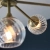 Lampa wisząca mosiężna 8-punktowa ze szklanymi kloszami 103172 z serii Allegra - Endon Lighting