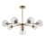 Lampa wisząca mosiężna 8-punktowa ze szklanymi kloszami 103172 z serii Allegra - Endon Lighting
