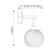 Kinkiet mosiężny z karbowanym szklanym kloszem 103173 z serii Allegra - Endon Lighting
