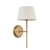 Kinkiet mosiężny z abażurem w kolorze kości słoniowej 103355 z serii RENNES - Endon Lighting