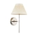 Kinkiet niklowany z abażurem w kolorze kości słoniowej 103357 z serii RENNES - Endon Lighting