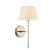 Kinkiet niklowany z abażurem w kolorze kości słoniowej 103358 z serii RENNES - Endon Lighting