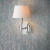 Kinkiet niklowany z abażurem w kolorze kości słoniowej 103358 z serii RENNES - Endon Lighting