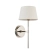 Kinkiet niklowany z abażurem w kolorze kości słoniowej 103358 z serii RENNES - Endon Lighting