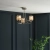 Lampa sufitowa niklowana szklana 3-punktowa 104107 z serii Berenice - Endon Lighting