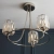 Lampa sufitowa niklowana szklana 3-punktowa 104107 z serii Berenice - Endon Lighting