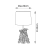 Lampa stołowa z figurką psów czarna z lnianym kloszem 106794 z serii WESTIE - Endon Lighting