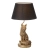 Lampa stołowa złota z figurką lisa i czarnym kloszem 106796 - Endon Lighting