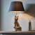 Lampa stołowa złota z figurką lisa i czarnym kloszem 106796 - Endon Lighting