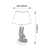Lampa stołowa złota z figurką lisa i czarnym kloszem 106796 - Endon Lighting