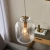 Lampa wisząca szklana przezroczysta z mosiądzem 106923 z serii Lyra - Endon Lighting
