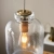 Lampa wisząca szklana przezroczysta z mosiądzem 106923 z serii Lyra - Endon Lighting