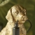Lampa stołowa złota w kształcie psa 107364 z serii Labrador Puppy - Endon Lighting