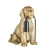 Lampa stołowa złota w kształcie psa 107364 z serii Labrador Puppy - Endon Lighting