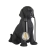 Lampa stołowa czarna w kształcie psa 107365 z serii Labrador Puppy - Endon Lighting