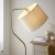 Lampa podłogowa mosiężna z lnianym abażurem 108022 z serii Clement - Endon Lighting