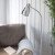 Lampa podłogowa metalowa niklowana z giętkim ramieniem 108127 z serii Classic Flexi - Endon Lighting