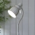 Lampa podłogowa metalowa niklowana z giętkim ramieniem 108127 z serii Classic Flexi - Endon Lighting