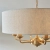 Lampa wisząca mosiężna z abażurem 6-punktowa 110722 z serii Highclere - Endon Lighting