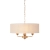 Lampa wisząca mosiężna z lnianym abażurem 3-punktowa 110723 z serii Highclere - Endon Lighting