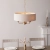 Lampa wisząca mosiężna z lnianym abażurem 3-punktowa 110723 z serii Highclere - Endon Lighting