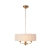 Lampa wisząca mosiężna z lnianym abażurem 3-punktowa 110723 z serii Highclere - Endon Lighting