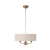 Lampa wisząca mosiężna z lnianym abażurem 3-punktowa 110723 z serii Highclere - Endon Lighting
