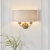 Kinkiet mosiężny dwupunktowy z lnianym kloszem 110726 z serii Highclere - Endon Lighting